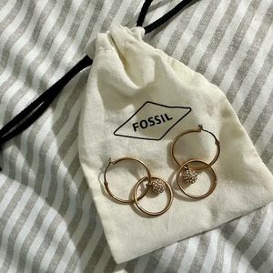 Fossil | Rose Gold Hoop Earrings